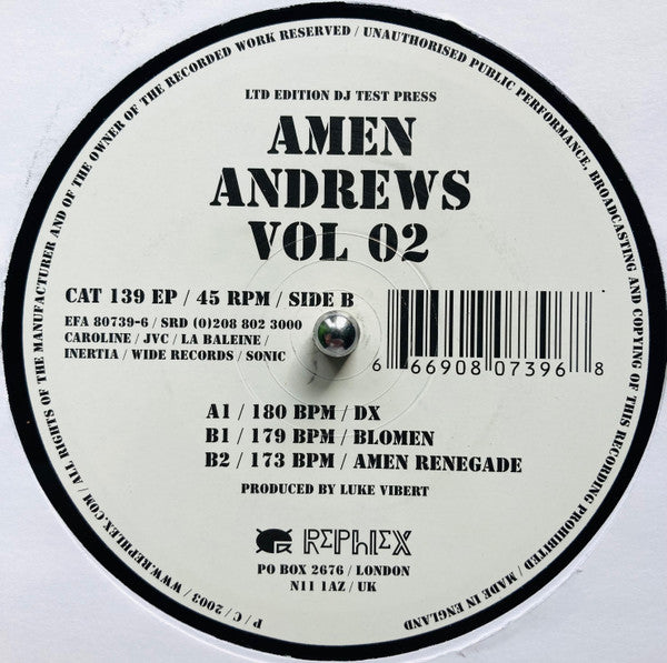 Amen Andrews – Vol 02 [USED 12"]