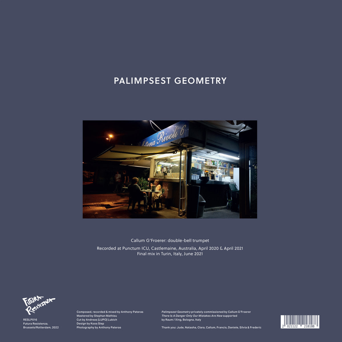 Anthony Pateras – Two Solos [LP]