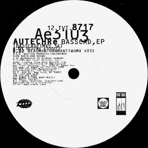 Autechre – Basscad,EP (Basscadetmxs.3A) [USED 12"]