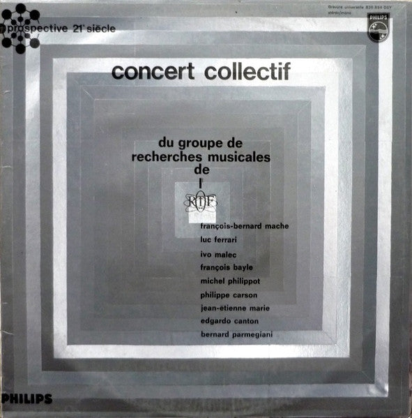 Various – Concert Collectif Du Groupe De Recherches Musicales De l'ORTF [USED LP]