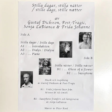 Gustaf Dicksson/Post-Tragic/Sonja LaBianca/Frida Johanne – Stilla Dagar, Stilla Nätter/Stille Dage, Stille Nætter [LP]