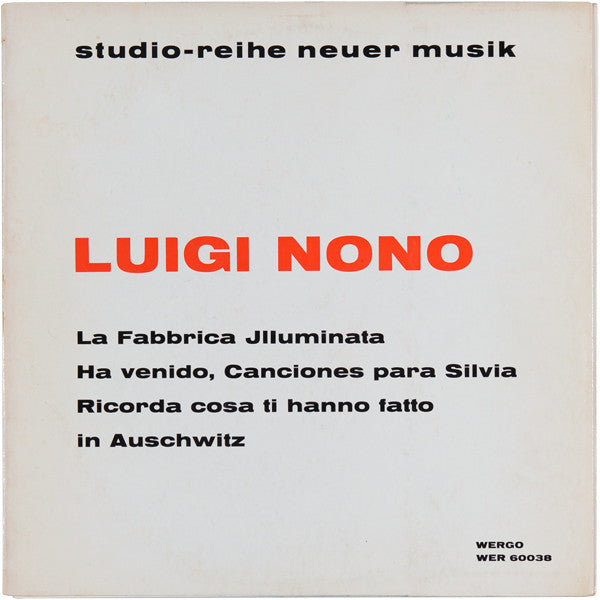 Luigi Nono – La Fabbrica Illuminata [USED LP]