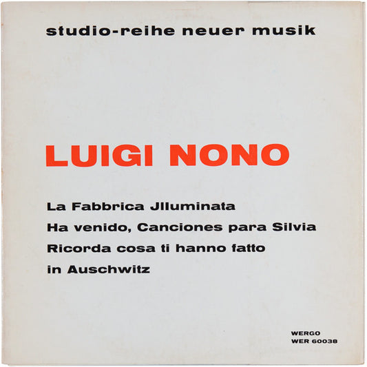 Luigi Nono – La Fabbrica Illuminata [USED LP]