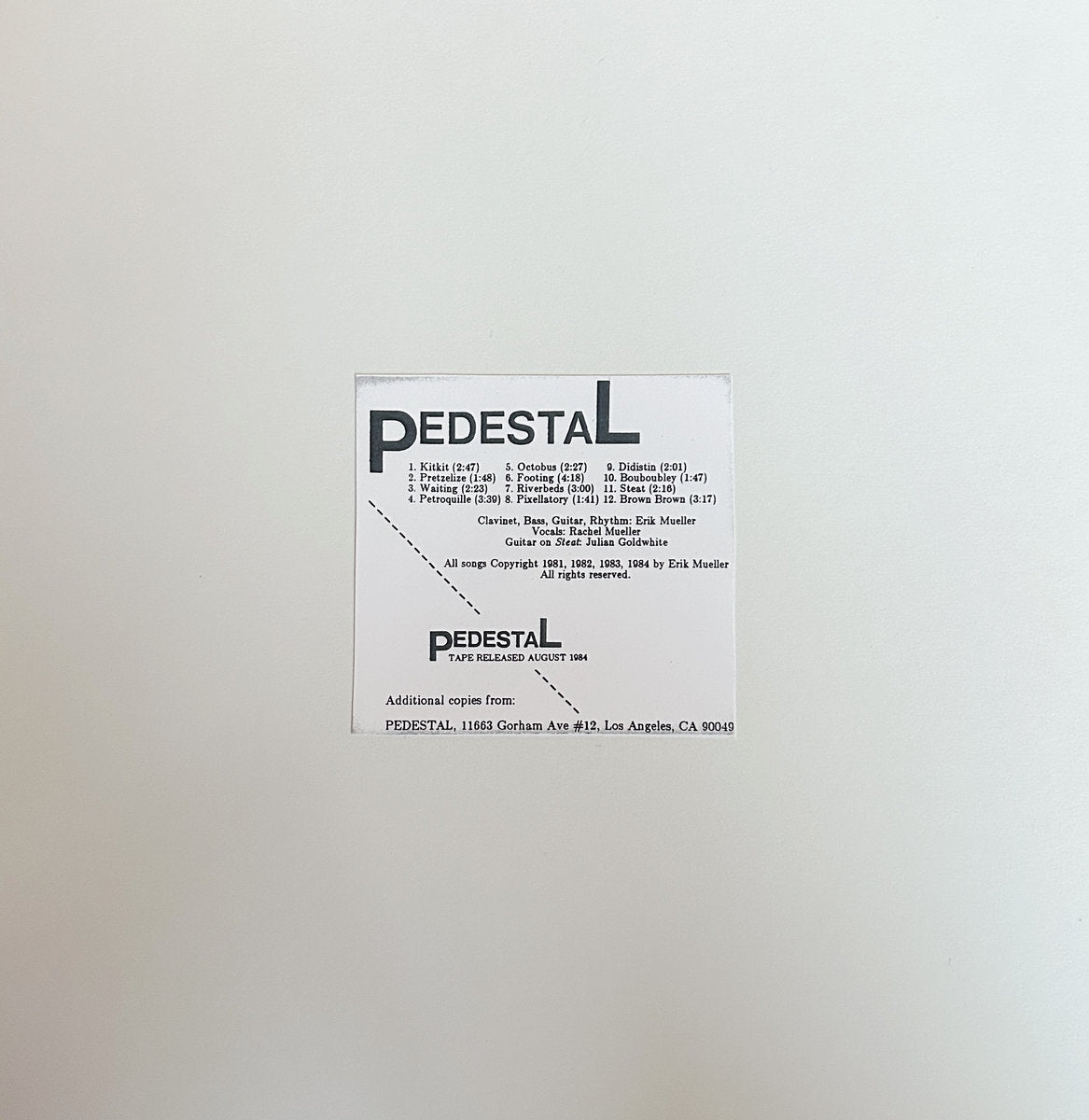 Pedestal – Pedestal [LP]