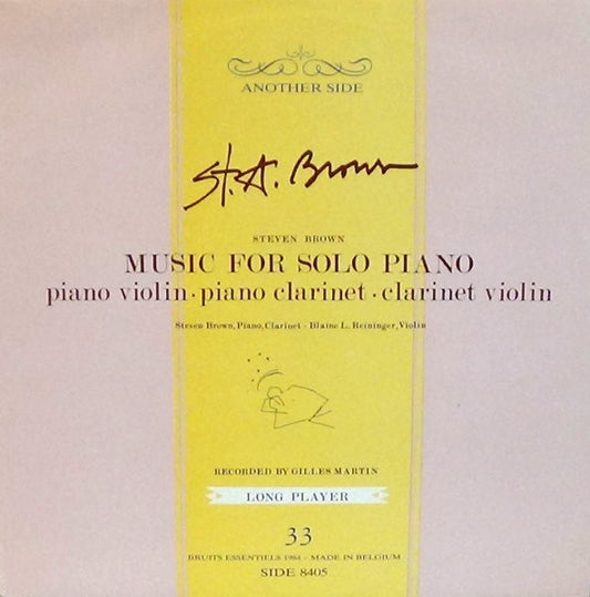 Steven Brown – Music for Solo Piano [USED LP]