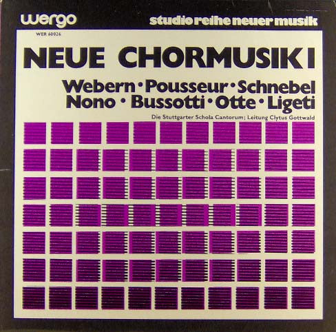 Die Stuttgarter Schola Cantorum – Neue Chormusik I [USED LP]