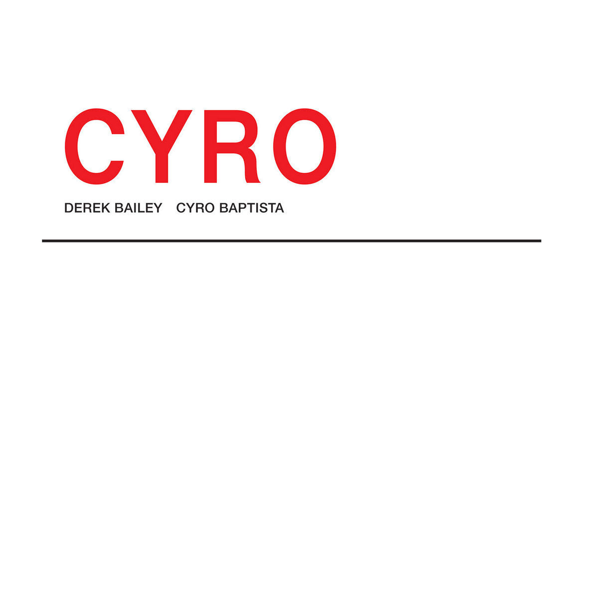 Derek Bailey & Cyro Baptista – Cyro [2LP]