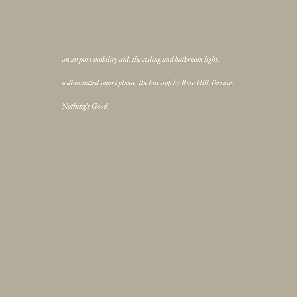 Duncan Harrison – Nothing's Good [CD]
