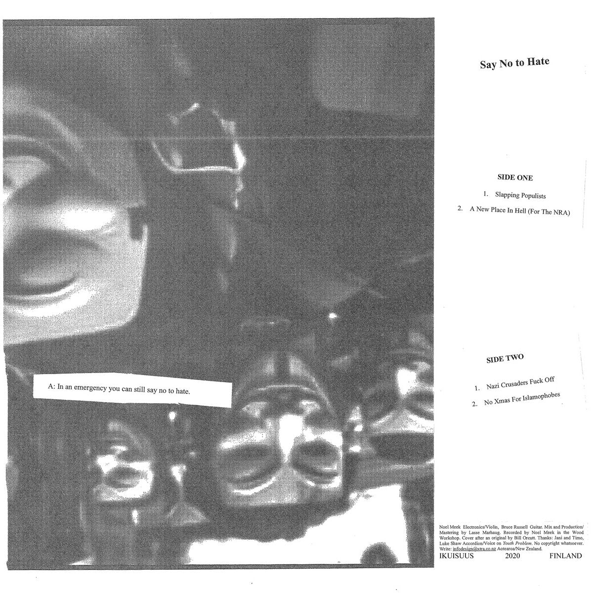 Bruce Russell & Noel Meek – Say No to Hate [LP]
